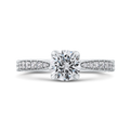 Round Diamond Engagement Ring in 14K White Gold (Semi-Mount)