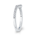 Round Diamond Half-Eternity Wedding Band in 14K White Gold