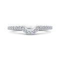 Round Diamond Half-Eternity Wedding Band in 14K White Gold