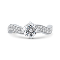 Round Diamond Engagement Ring in 14K White Gold (Semi-Mount)