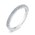 Round Diamond Wedding Band in 14K White Gold