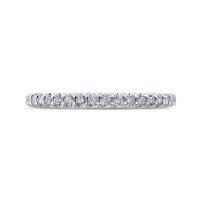 Round Diamond Wedding Band in 14K White Gold