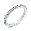 Round Diamond Half-Eternity Wedding Band in 14K White Gold