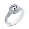 Diamond Engagement Ring in 14K White Gold (Semi-Mount)