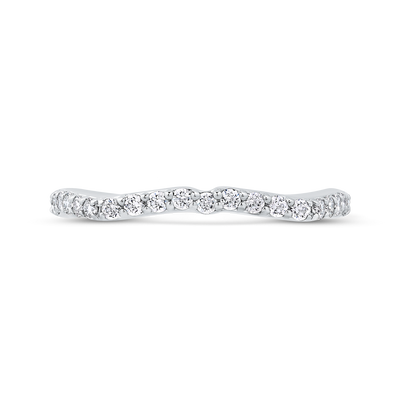 Round Diamond Wedding Band in 14K White Gold