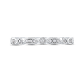 Round Diamond Half-Eternity Wedding Band in 14K White Gold