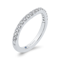 Round Diamond Half-Eternity Wedding Band in 14K White Gold