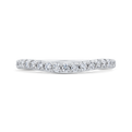 Round Diamond Half-Eternity Wedding Band in 14K White Gold