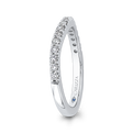 Round Diamond Half-Eternity Wedding Band in 14K White Gold