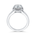 Split Shank Diamond Split Shank Halo Engagement Ring in 14K White Gold (Semi-Mount)