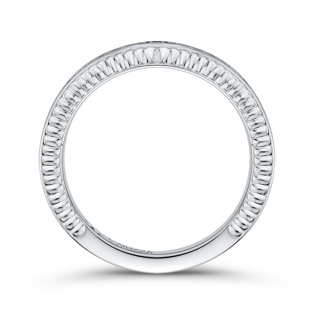 Round Diamond Wedding Band in 14K White Gold