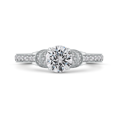 Diamond Engagement Ring in 14K White Gold (Semi-Mount)