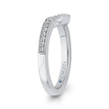 Round Diamond Half-Eternity Wedding Band in 14K White Gold