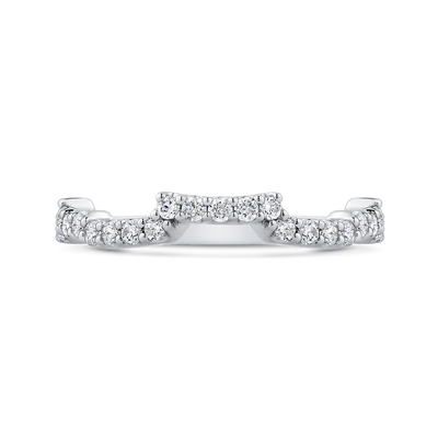 Round Diamond Wedding Band in 14K White Gold