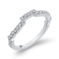 Round Diamond Wedding Band in 14K White Gold