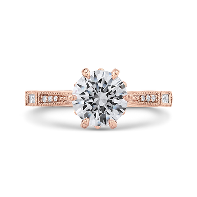 Diamond Engagement Ring in 14K Rose Gold (Semi-Mount)