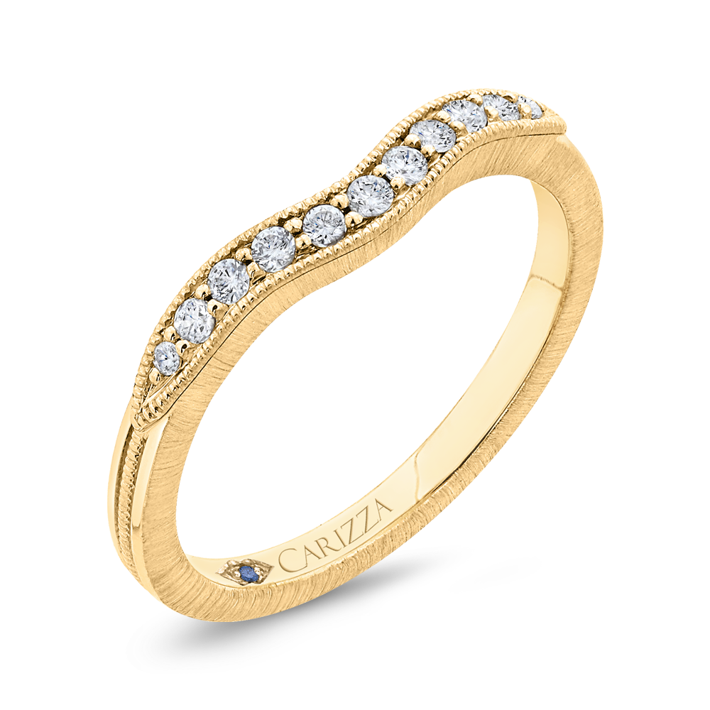 Round Diamond Wedding Band in 14K Yellow Gold