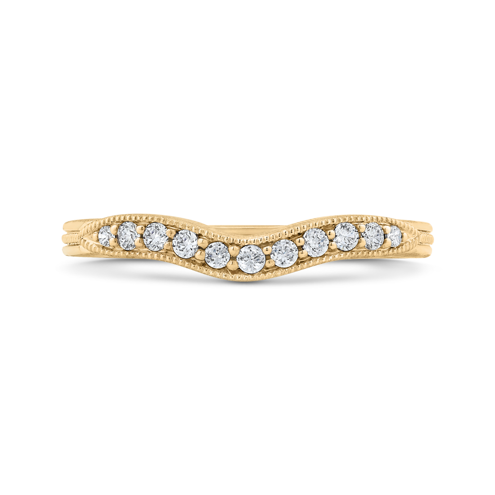 Round Diamond Wedding Band in 14K Yellow Gold