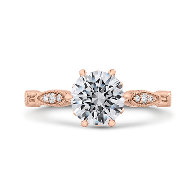 Diamond Engagement Ring in 14K Rose Gold (Semi-Mount)