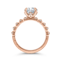 Diamond Engagement Ring in 14K Rose Gold (Semi-Mount)