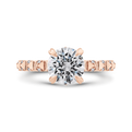 Diamond Engagement Ring in 14K Rose Gold (Semi-Mount)