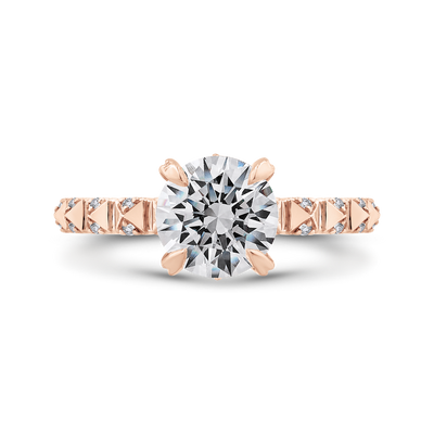 Diamond Engagement Ring in 14K Rose Gold (Semi-Mount)