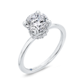 Diamond Classic Engagement Ring in 14K White Gold (Semi-Mount)