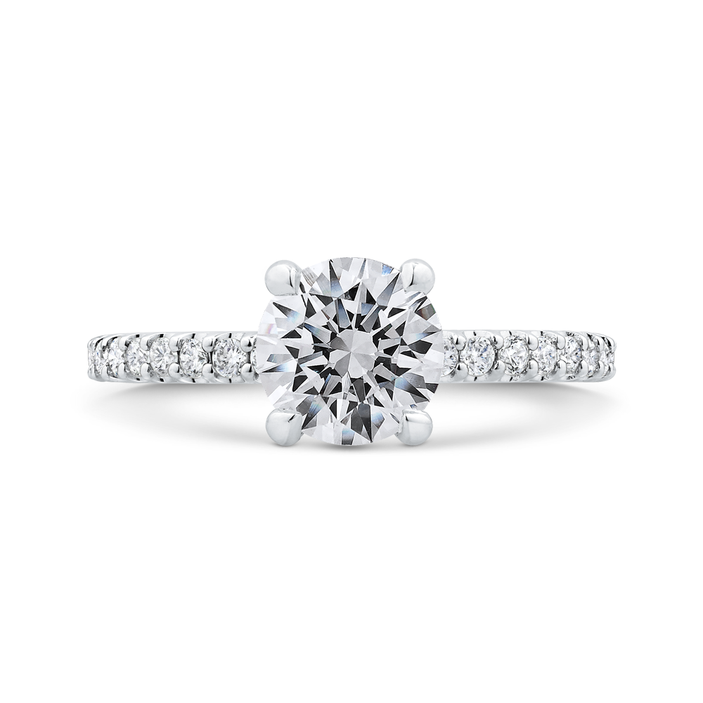 Diamond Classic Engagement Ring in 14K White Gold (Semi-Mount)