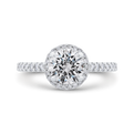 Diamond Classic Halo Engagement Ring in 14K White Gold (Semi-Mount)