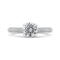 Diamond Classic Engagement Ring in 14K White Gold (Semi-Mount)