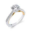 Diamond Engagement Ring in 14K Two Tone Gold (Semi-Mount)