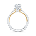 Diamond Engagement Ring in 14K Two Tone Gold (Semi-Mount)