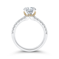 Round Diamond Engagement Ring in 14K Two Tone Gold (Semi-Mount)