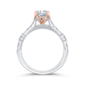 Round Diamond Engagement Ring in 14K Two Tone Gold (Semi-Mount)