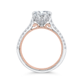 Round Diamond Engagement Ring in 14K Two Tone Gold (Semi-Mount)