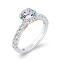 Diamond Engagement Ring in 14K Two Tone Gold (Semi-Mount)