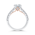 Diamond Engagement Ring in 14K Two Tone Gold (Semi-Mount)