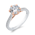 Diamond Engagement Ring in 14K Two Tone Gold (Semi-Mount)