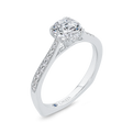 Euro Shank Diamond Engagement Ring in 14K White Gold (Semi-Mount)