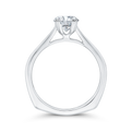 Euro Shank Diamond Engagement Ring in 14K White Gold (Semi-Mount)