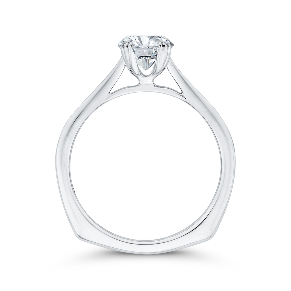 Euro Shank Diamond Engagement Ring in 14K White Gold (Semi-Mount)