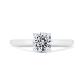 Euro Shank Solitaire Engagement Ring  in 14K White Gold (Semi-Mount)