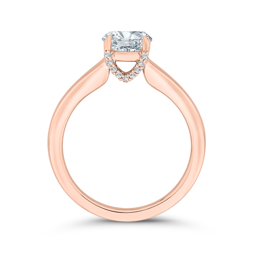 Diamond Engagement Ring in 14K Rose Gold (Semi-Mount)