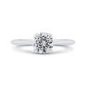 Solitaire Engagement Ring in 14K White Gold (Semi-Mount)