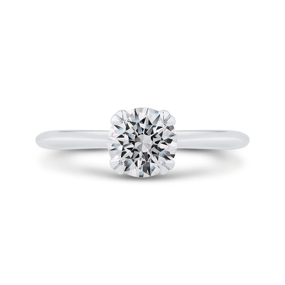 Solitaire Engagement Ring in 14K White Gold (Semi-Mount)