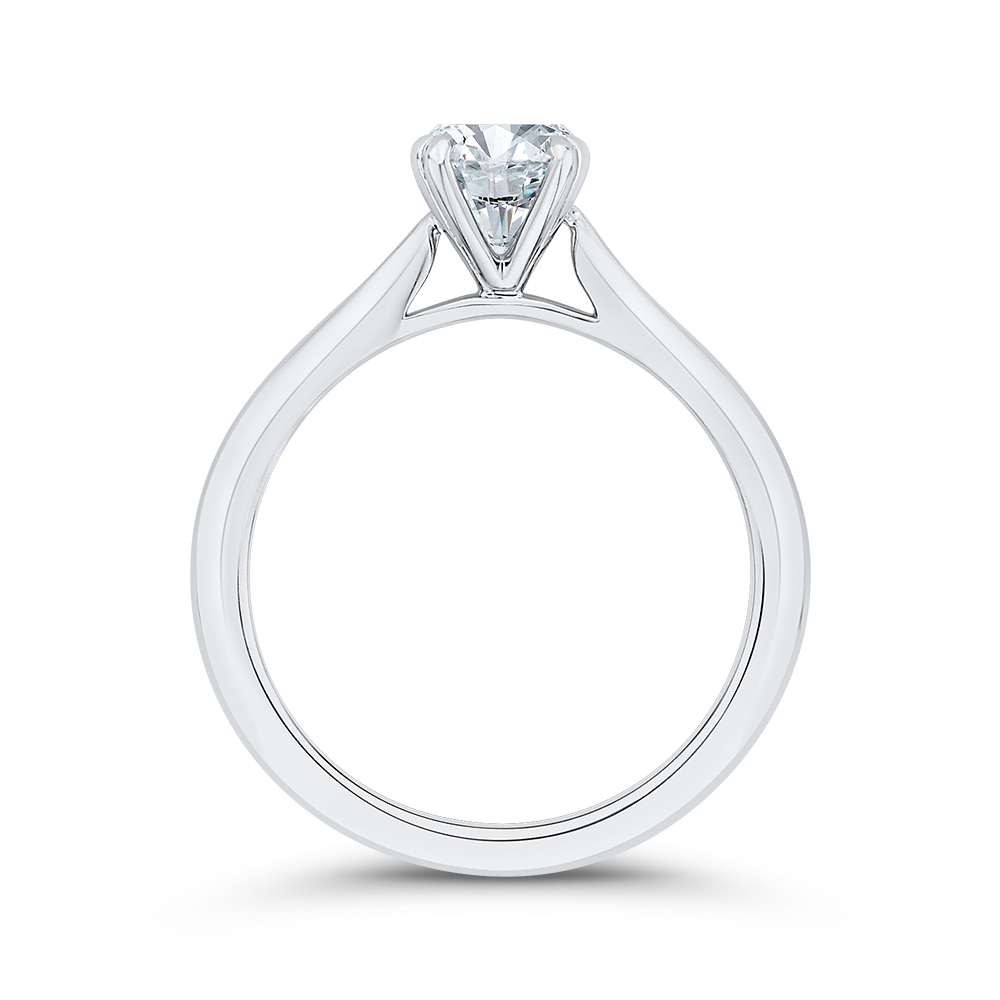 Solitaire Engagement Ring in 14K White Gold (Semi-Mount)