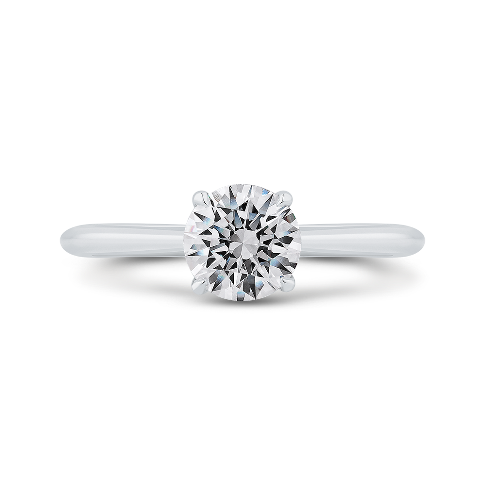 Solitaire Engagement Ring in 14K White Gold (Semi-Mount)