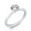 Solitaire Engagement Ring in 14K White Gold (Semi-Mount)