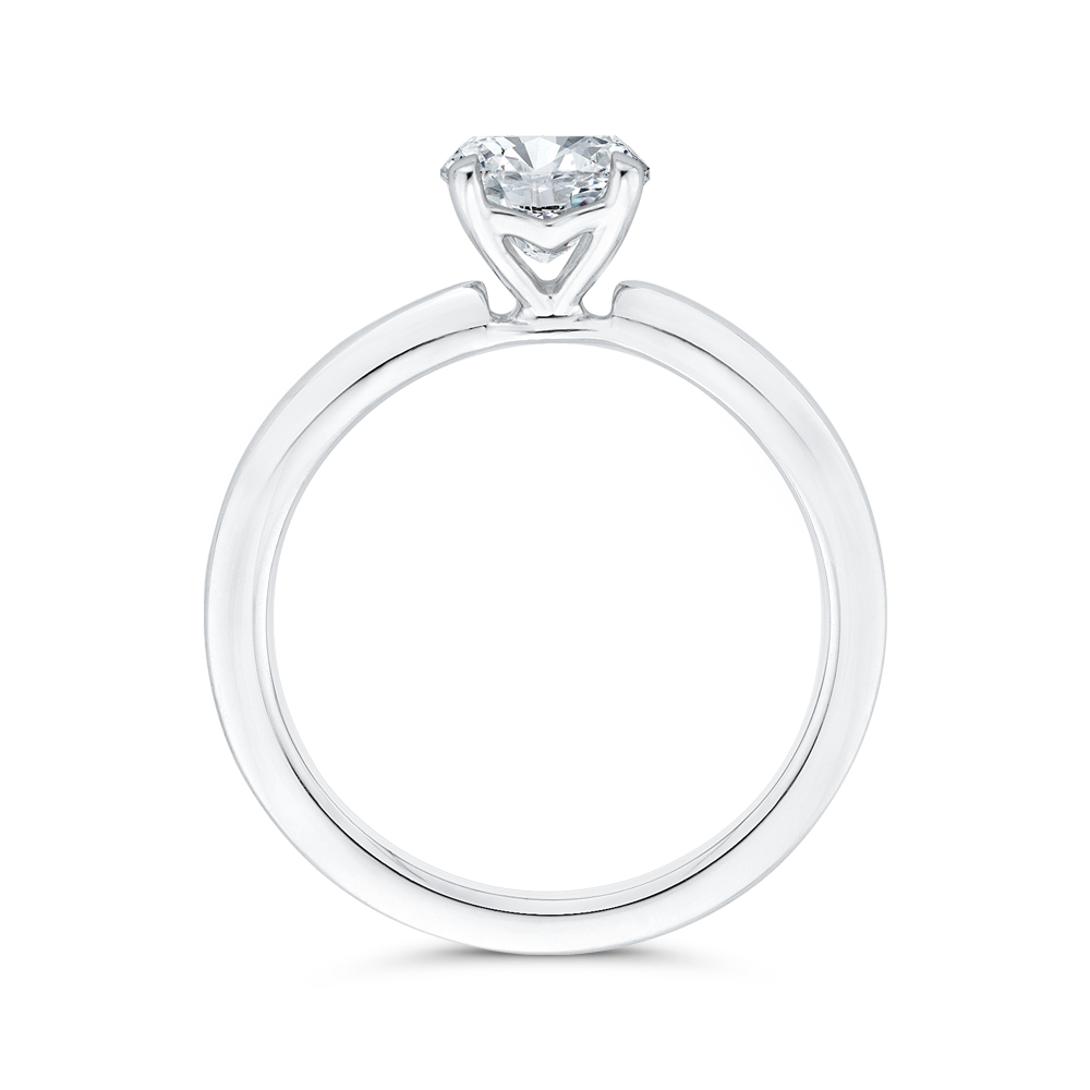 Solitaire Engagement Ring in 14K White Gold (Semi-Mount)