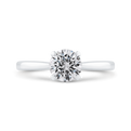 Solitaire Engagement Ring in 14K White Gold (Semi-Mount)